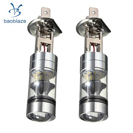 2X H1 10000K 100W LED 20SMD Projector Fog Driving Light Bulb