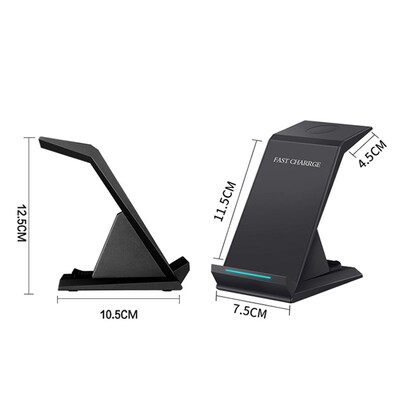 15W Fast Qi Wireless Charger Stand For iPhone 11 XS XR X 8
