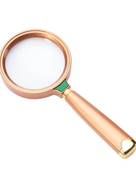QK-8005 8X Plastic Handle Glass Lens 80mm Diameter Magnifier
