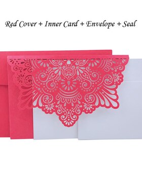 1pcs Elegant Laser Cut Wedding Invitation Cards Greeting Car