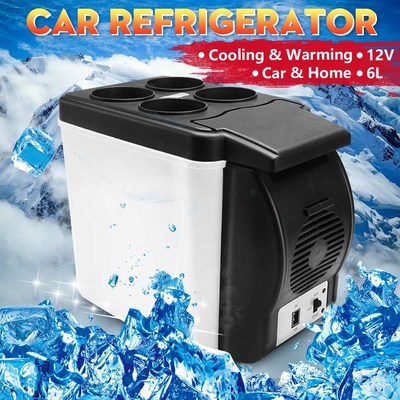 6L Mini Home Camping Fridge Electric Cool Box Cooler and War