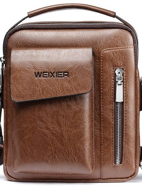 handbag Man Messenger Bag 2 Set Men Pu Leather Shoulder Bag