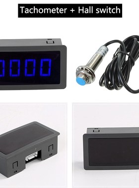 Gauges Tools 4 Digital Blue/Green/Red LED Tachometer RPM Sp