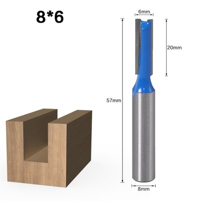 8mm Shank Slotted Straight Woodworking Router Bit Wood Cutte