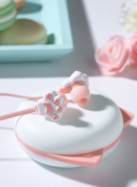 Childs Earphone New Lovely Cute Cartoon Cat Paw 3.5mm In ea