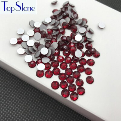 Topstone Crystal Non HotFix Rhinestones Siam Dark Red Color