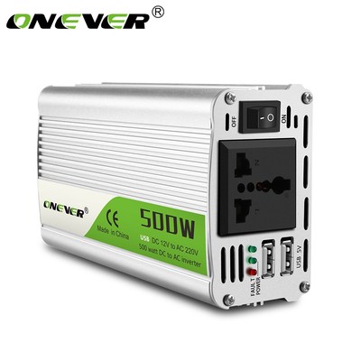 Onever 500W Inverter 12 V 220 V Voltage Transformer DC To AC