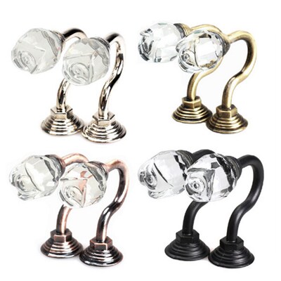 2pcs/lot Metal New Vintage Crystal Glass Curtain Holdback Wa