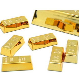 1pc Creative Gold Brick Shape Refrigerator Magnets Resin Cra