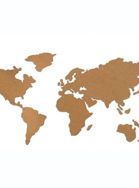 Cork Wood Phellem Wall World Map Office School Home Decorati
