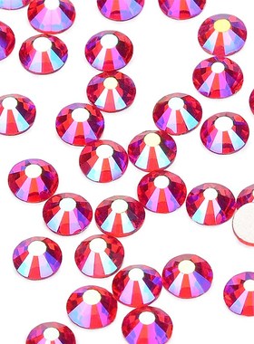 Light Red Siam AB Glass FlatBack Rhinestones  Nail Art Decor