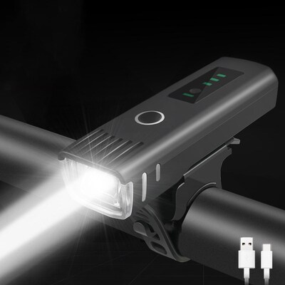 USB Rechargeable Bike Headlight Flashlight For Bicycle Anti-