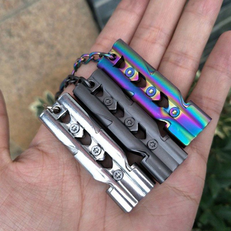 high decibel metal stainless steel whistle self-defense alar