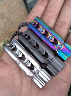 High Decibel Metal Stainless Steel Whistle Self-defense Alar