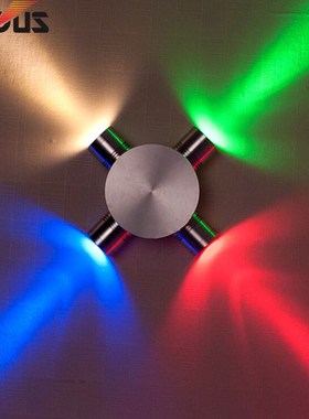 LED aluminum wall lamp, 3/4 heads 85-265V, TV background wal