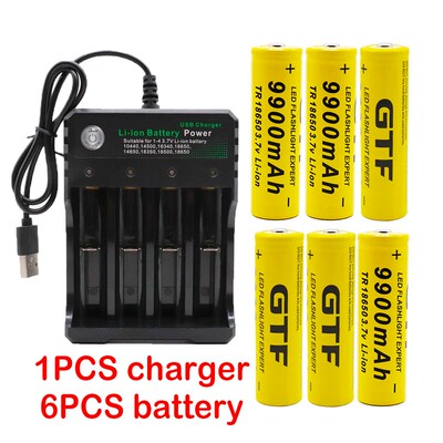 New 18650 battery 3.7V 9900mAh rechargeable lion batter