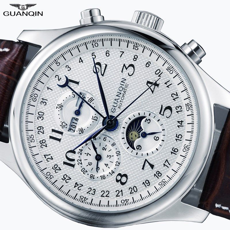 GUANQIN Relogio Masculino Automatic Sapphire Mechanical Men