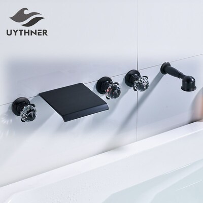 Newly Arrival Waterfall Oil Rubbed Bronze(Black) Bathtub Fa