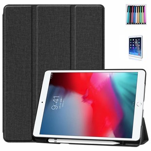 For iPad 7th 10.2'' Case 2019 A2198 With Pencil Holder Stan
