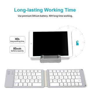 Computer Laptop Mini Folding Keyboard Portable Wireless Blu