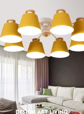 Nordic LED Ceiling light Iron Lampshade  Living Room Suspend