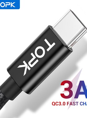 TOPK USB Type C Cable USB C 3A Fast Charging Data Cable Mobi