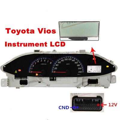 Qianyinuo Dashboard LCD Screen for Toyota Vios Instrut Clust
