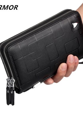 VORMOR Luxury Brand 100% Genuine Leather Cowhide Portomonee