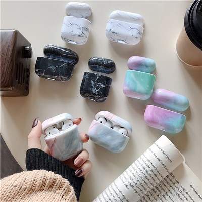Kjoew For Airpods Pro Case Pure Color Marble Shatter Patter