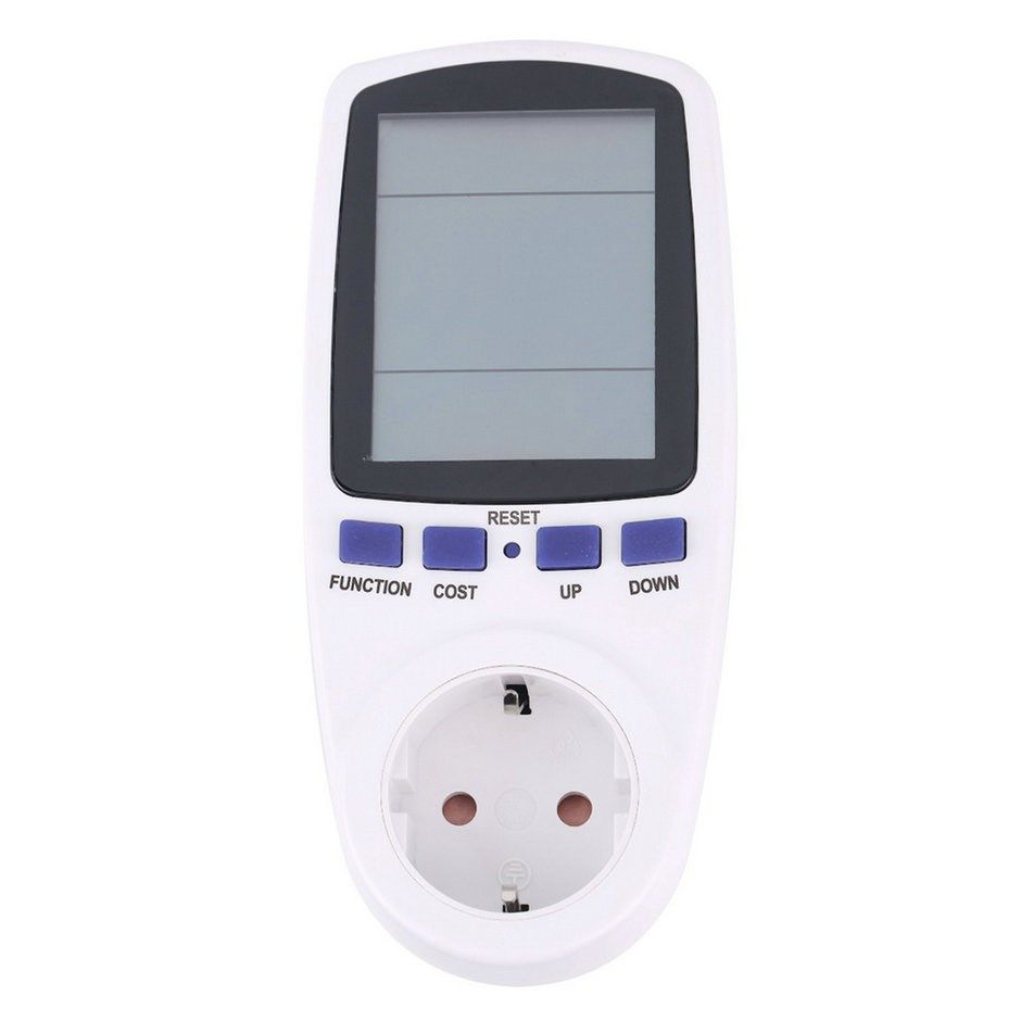 EU Plug LCD Energy Meter Voltage Wattage Current Monitor Wa