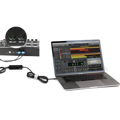 DOREMiDi MIDI To USB C Type C Cable USB MIDI Converter With
