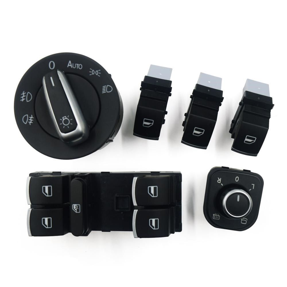 mirror headlight switch window switch set for vw golf mk5 6