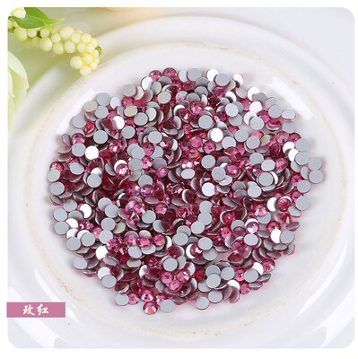 Free shipping SS3-SS34(1.3MM-7MM) 3D Rose Red flatback Cryst