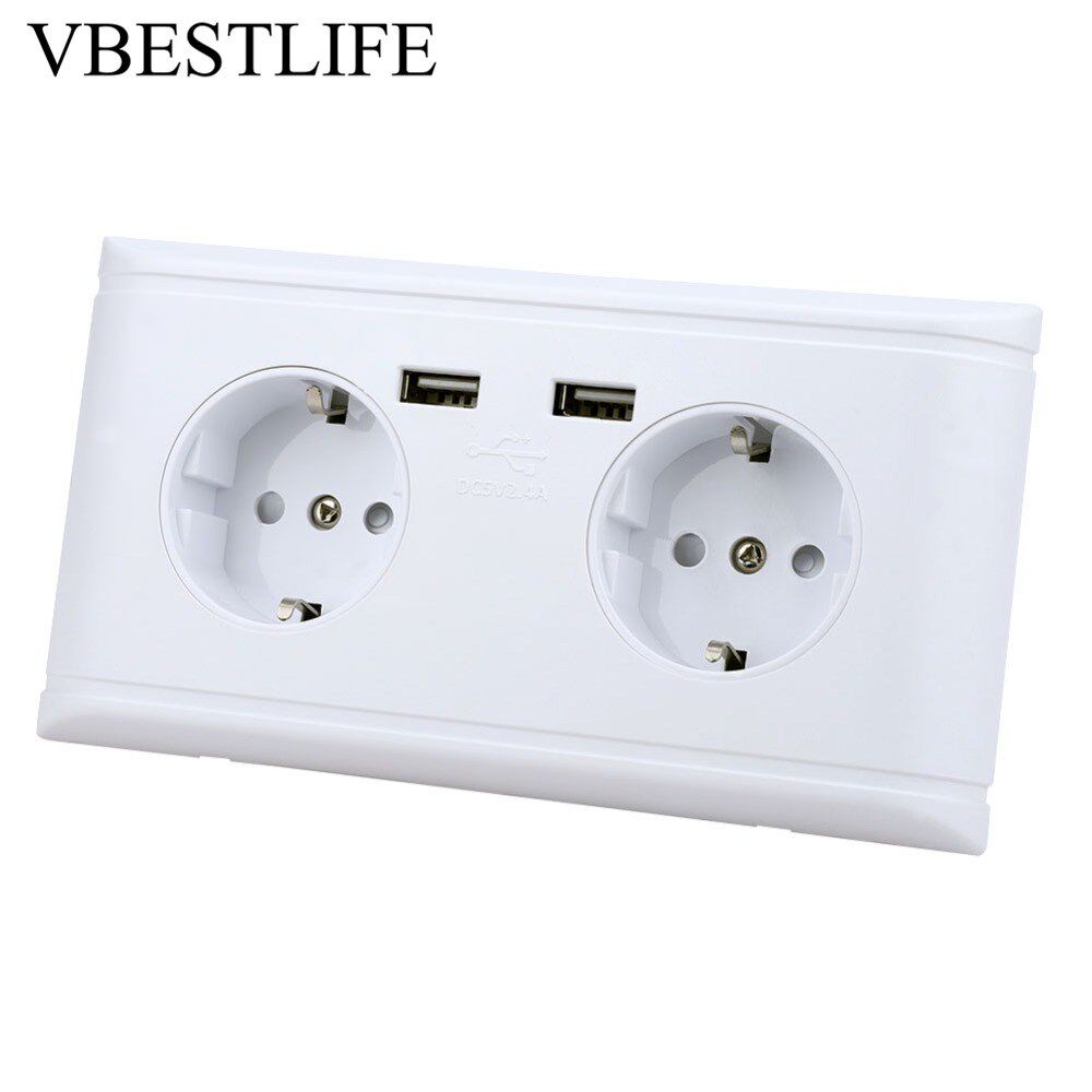 Multi Functional EU Plug Socket Wall Power Outlet Socket wi