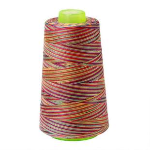 402七彩缝纫线彩虹线宝塔线 渐变线家用手工缝针衣服 缝纫机线