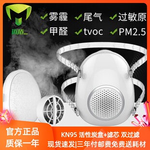 KN95迈盾电动送风口罩活性炭专业用防甲醛防雾霾异味粉尘装修孕妇