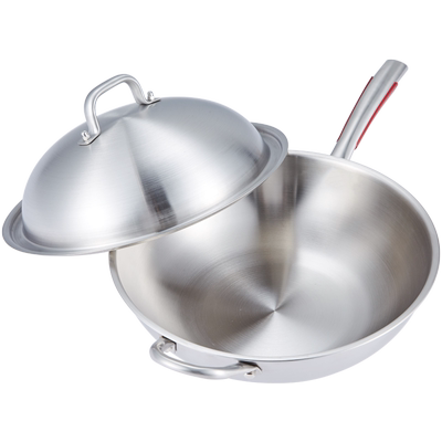 赫巴兹316不锈钢无涂层家用炒锅