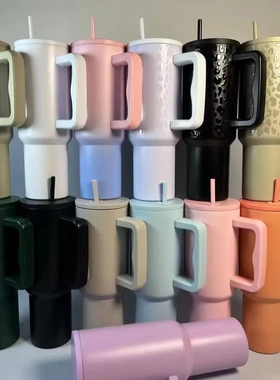 40oz加厚手柄冰霸杯大容量咖啡杯304不锈钢杯保温杯水杯杯子