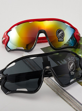 2024新款户外骑行眼镜男女运动跑步太阳镜山地自行车防风炫彩墨镜