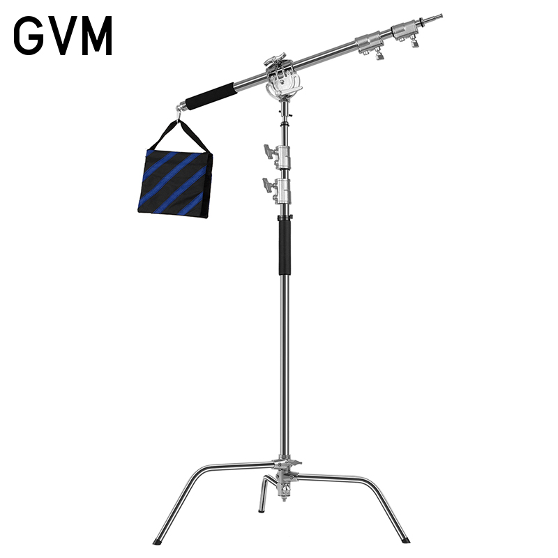 gvm横臂C型加粗不锈钢补光灯灯架