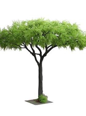厂家专业定制金合欢树高品质仿真合欢花树室内外景观仿真植物