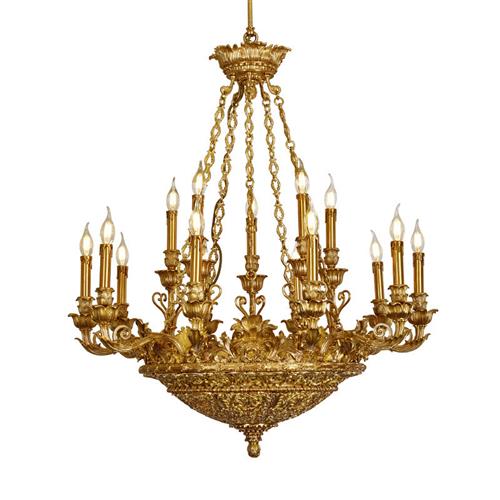 欧式全铜灯饰别墅大厅灯具法式复古客厅铜灯奢华复式楼中空大吊灯