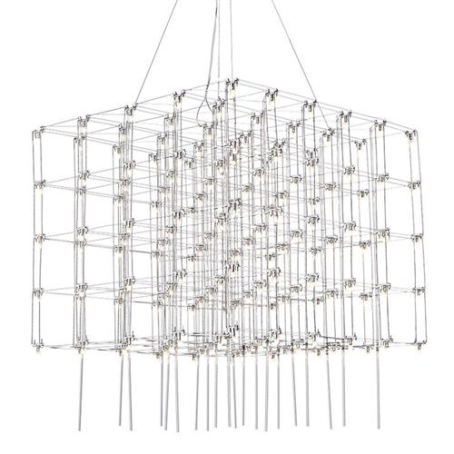 满天星沙盘售楼部不锈钢非标工程酒店大堂灯具创意光立方吊灯