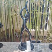 厂家抽象不锈钢跳舞人物雕塑小摆件庭院公园景观园林小品雕塑