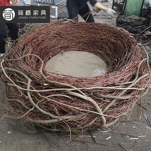 巴厘岛网红鸟巢温泉度假村海边景区吊篮酒店民宿网红拍照打卡道具