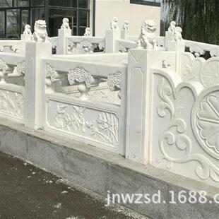 汉白玉桥栏杆哪里卖景区石刻栏杆图片大全桥面白石栏杆多少钱