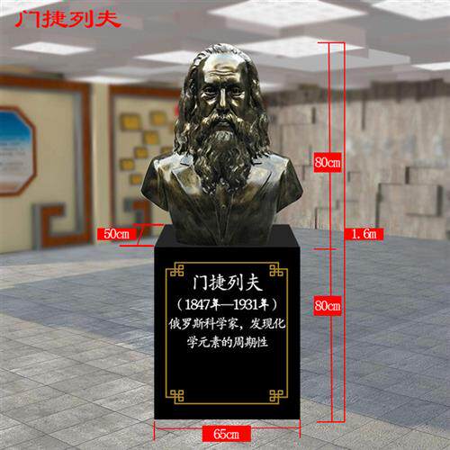 玻璃钢雕塑人物雕塑门捷列夫铸铜雕塑景观园林铸铜人物雕塑摆件