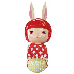 四川雕塑成都玻璃钢卡通兔子雕塑美陈产品公司logo制作IP雕塑