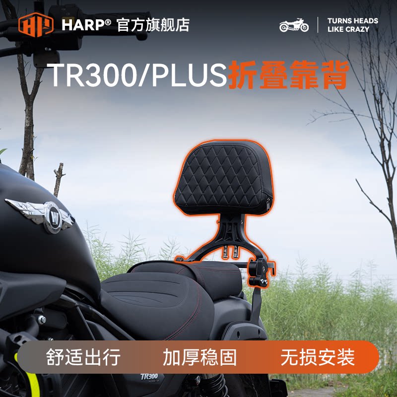 豪爵TR300/plus折叠靠背带货架