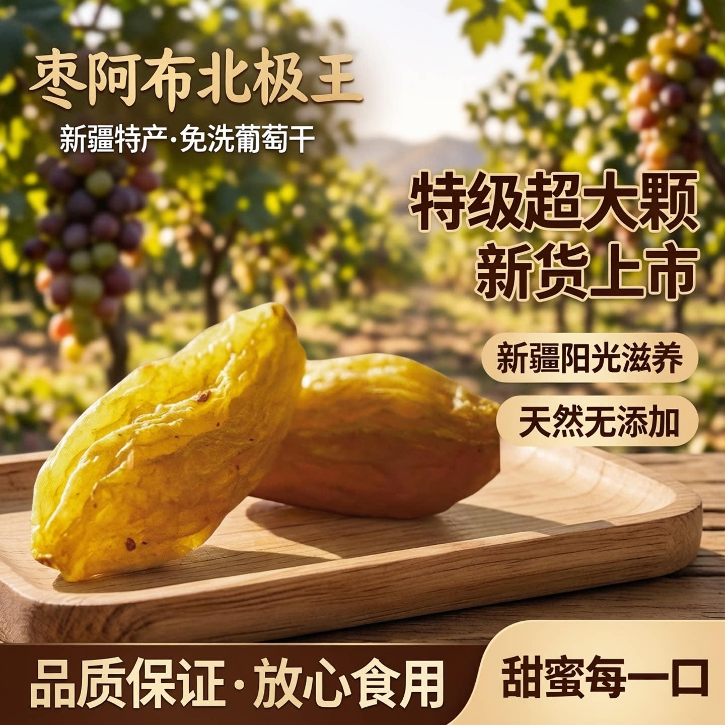 枣阿布北极王葡萄干380g/罐新疆特产免洗葡萄干特级超大颗新货